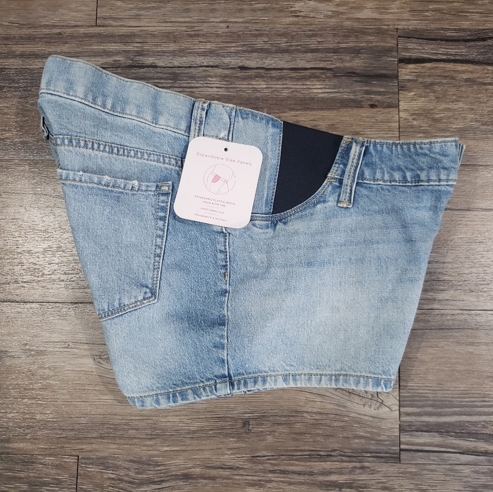 Isabel Maturnity Jean Shorts Underbelly Denim Shorts Size 6 Womens Pregnancy